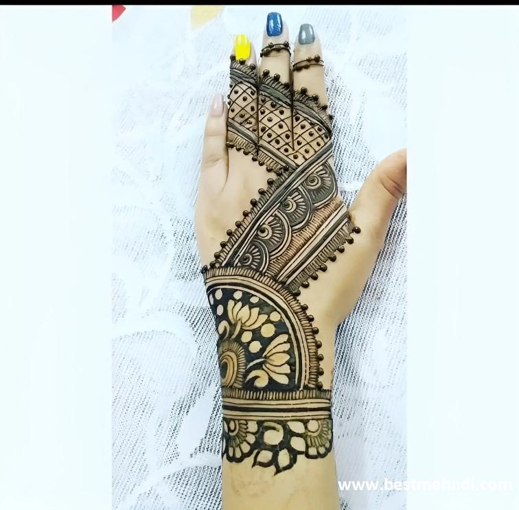 arabic mehndi design simple back hand