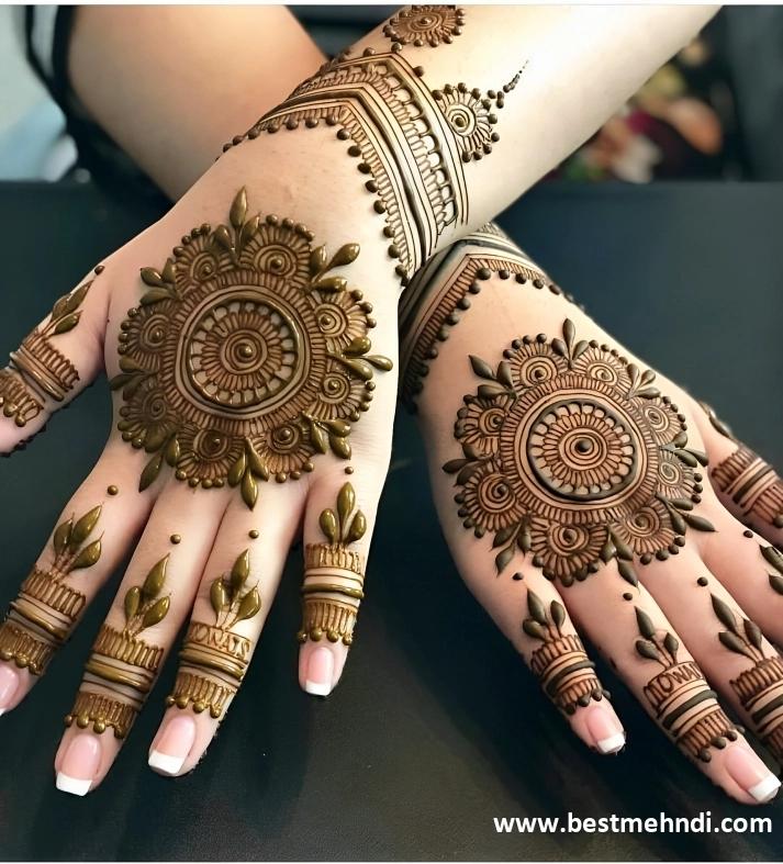 mehndi design back hand arabic