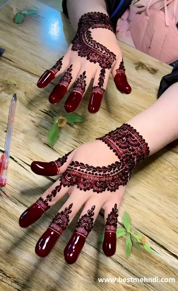 mehndi designs easy back side