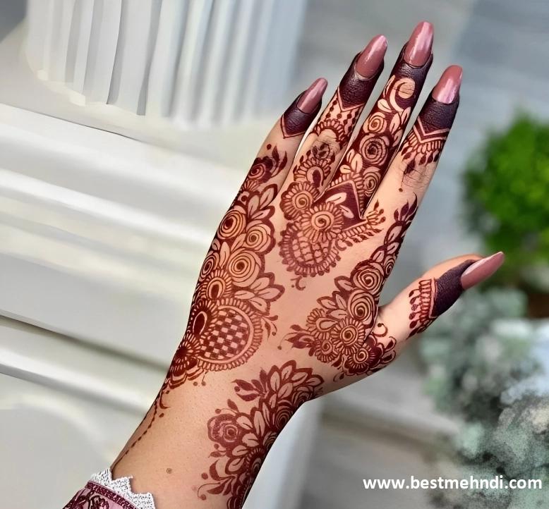 simple easy simple back side mehndi design