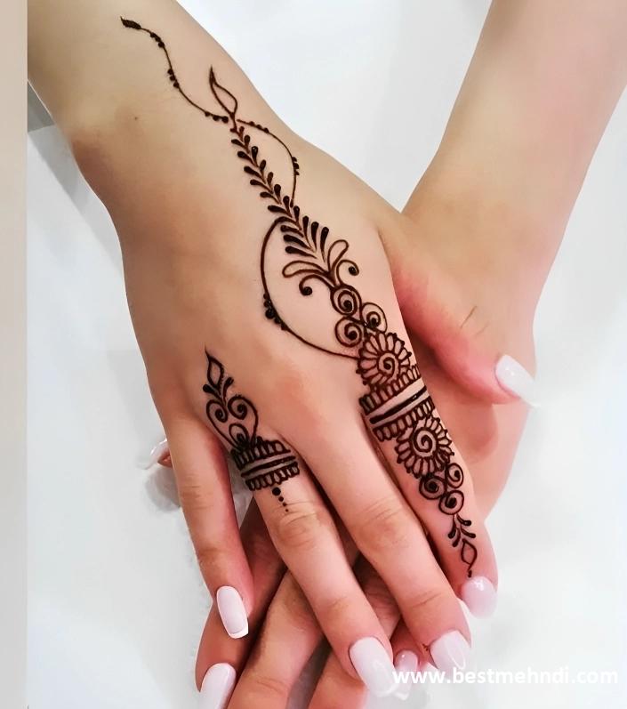 mehndi designs simple back hand