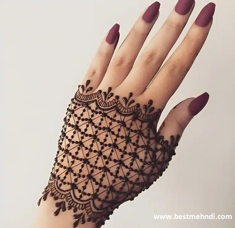 bridal mehndi design back hand