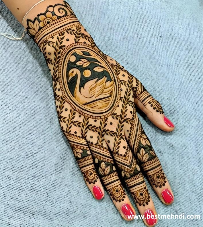 simple mehndi designs for back hand